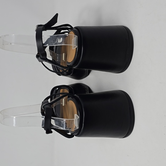 Ganni Asymmetrical Platform Leather Wedge Sandal Women's Size 10 - Picture 4 of 7